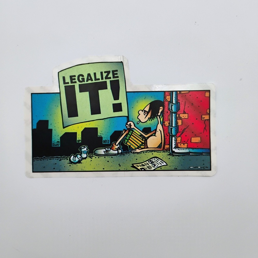 Blunt Clothing Legalize It Sticker VTG 1990's Streetwear Skateboarding 420